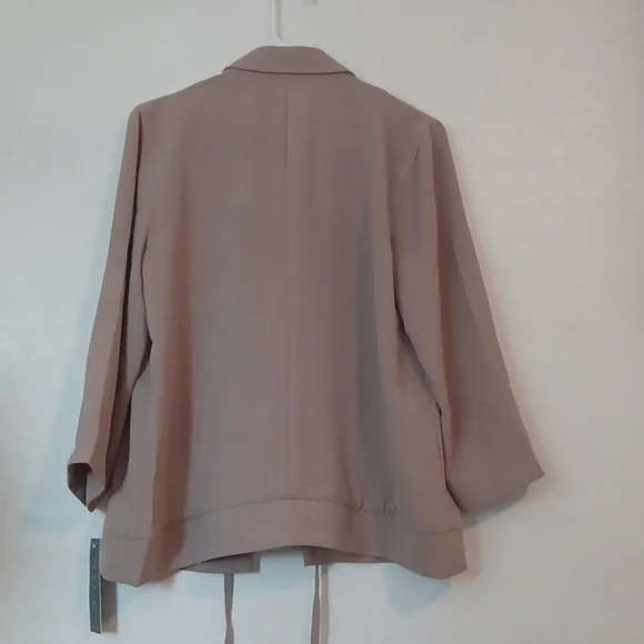 NWT New York Clothing Co Tan Business Casual Jacket With Tie Womans Size Small - Picture 4 of 6